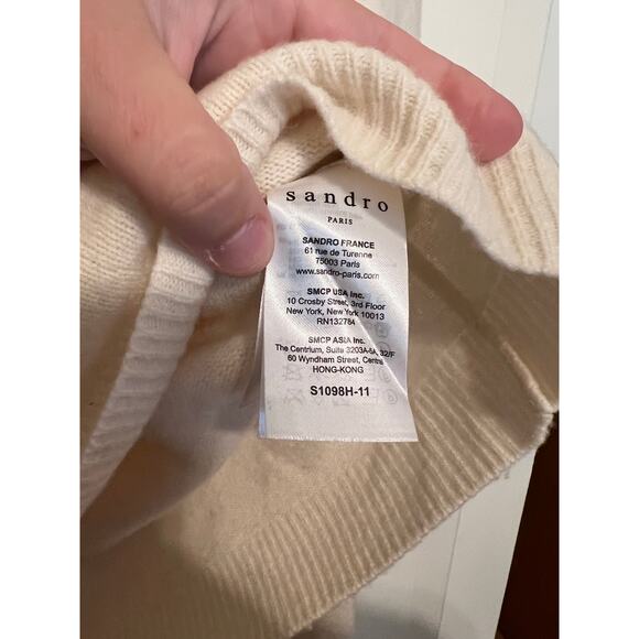 Sandro Paris Turtleneck sweater cape One Size - Picture 4 of 5